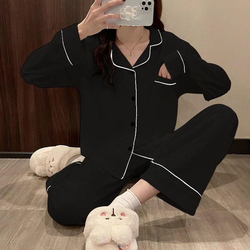 Casual Sleepwear Pyjamas Black