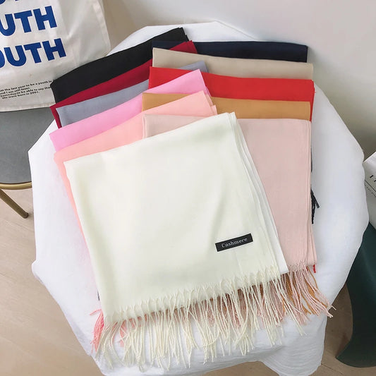 Solid Color Hijabs Cashmere Scarf