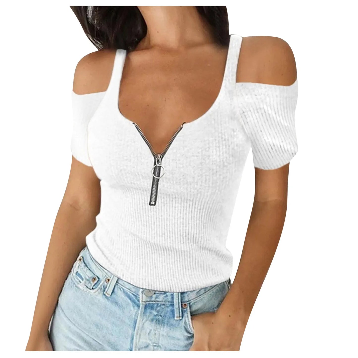 Fashion Sexy V-Neck Blouse Shirt