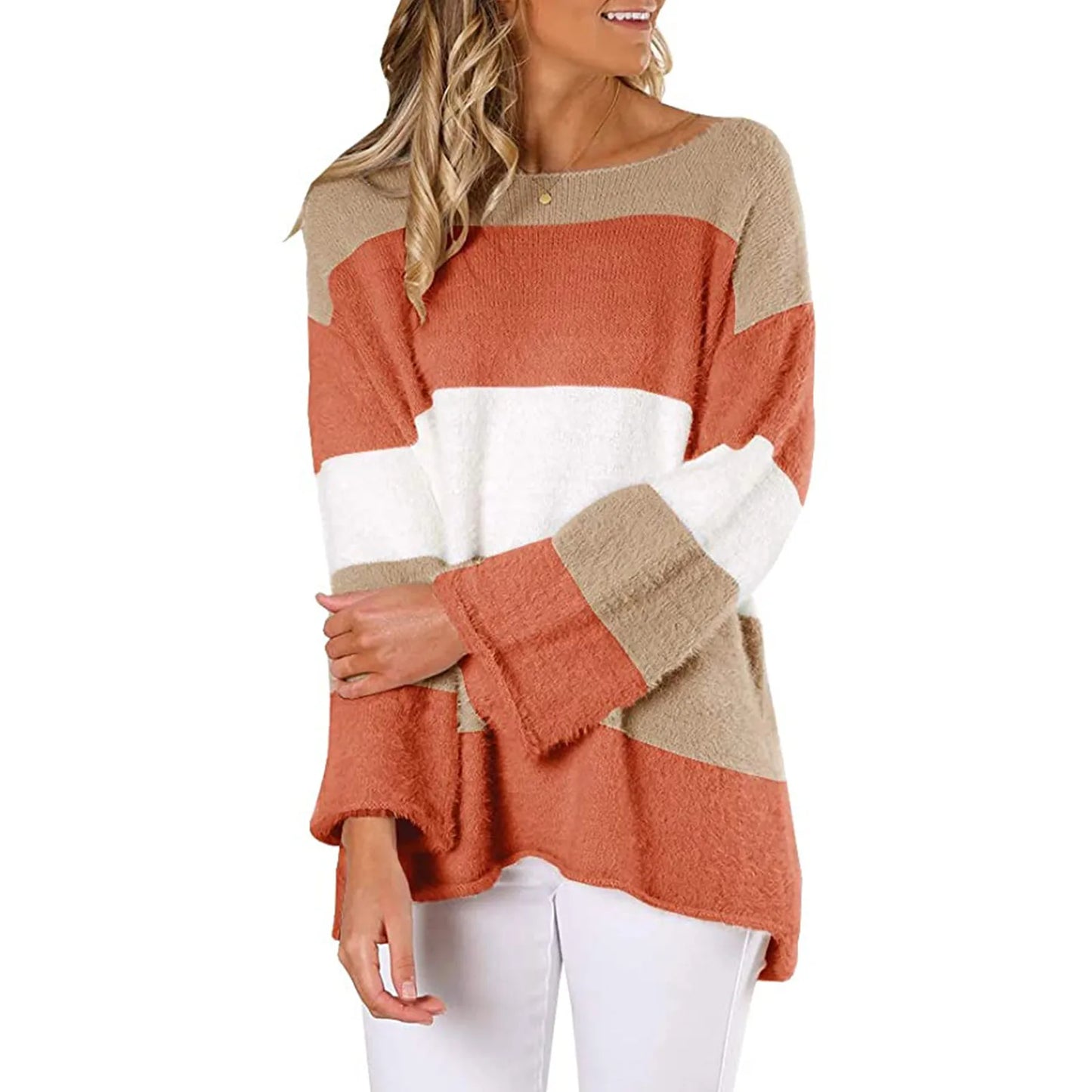 Fashion Stripes Print Sweater