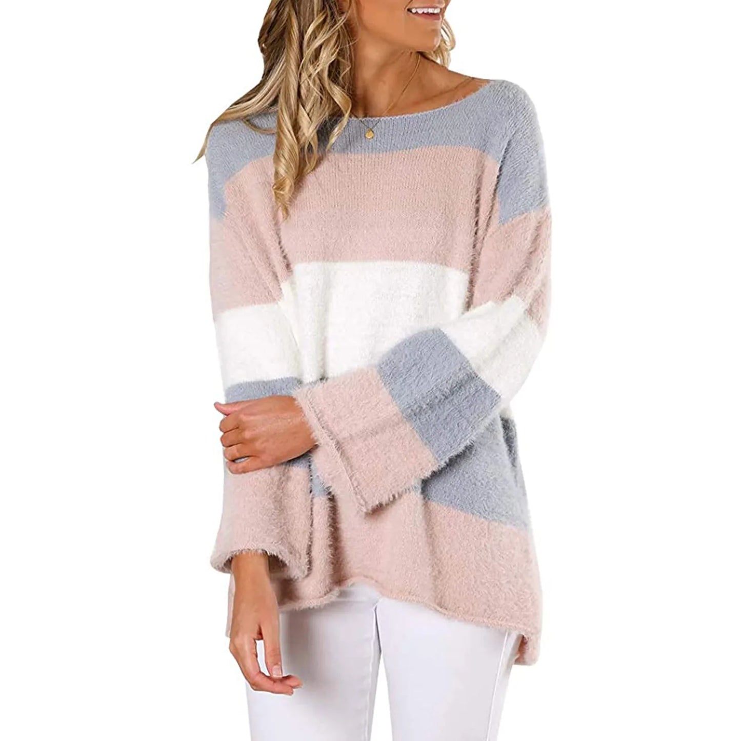 Fashion Stripes Print Sweater