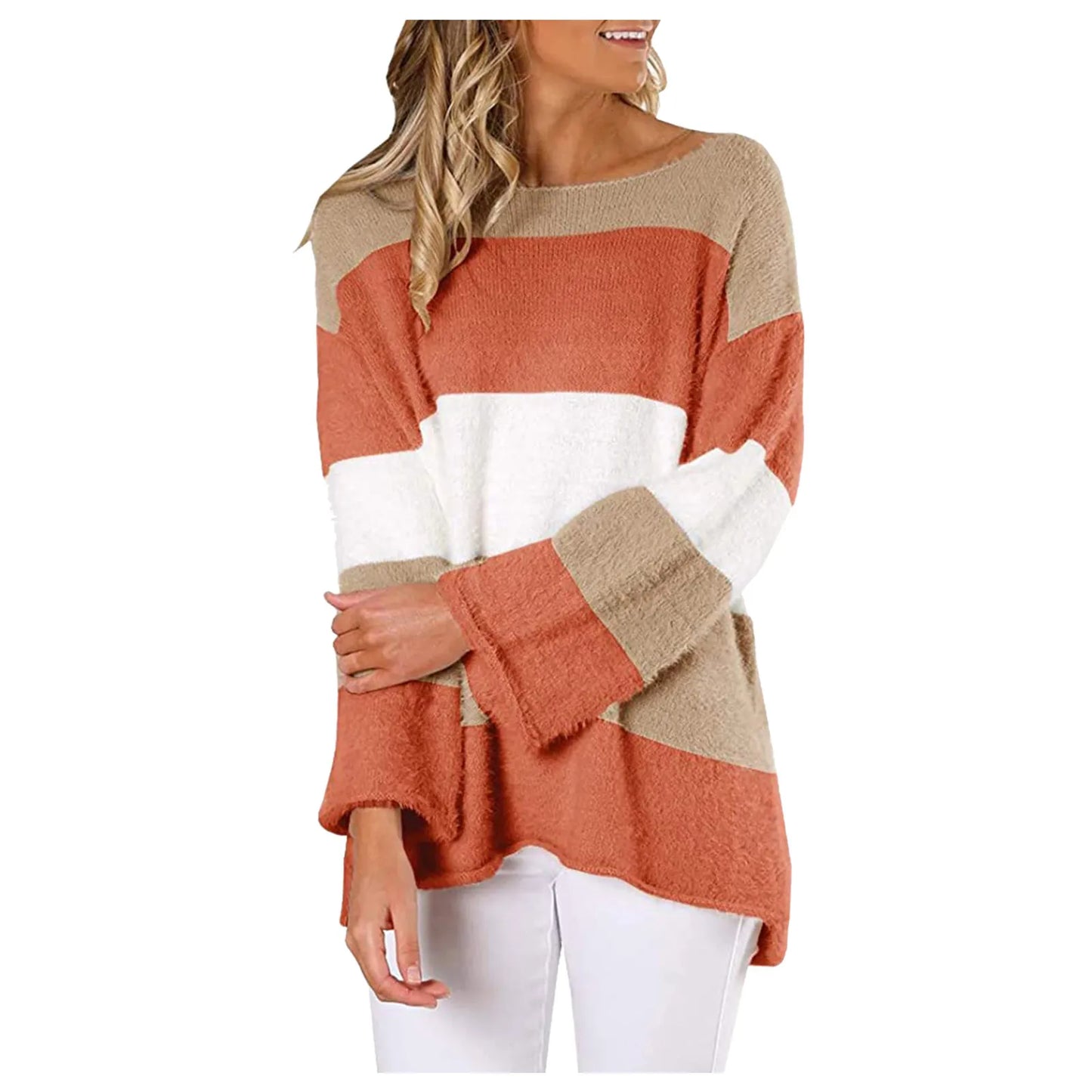 Fashion Stripes Print Sweater