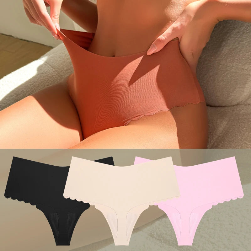 3Pcs Seamless Ruffles Panties