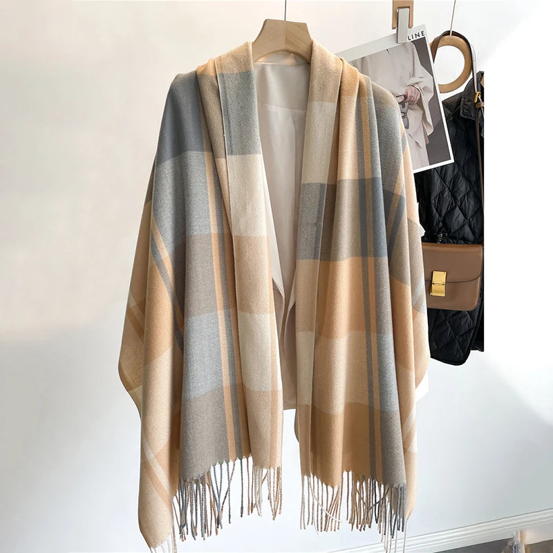 Women's Warm Cashmere Blanket Scarf