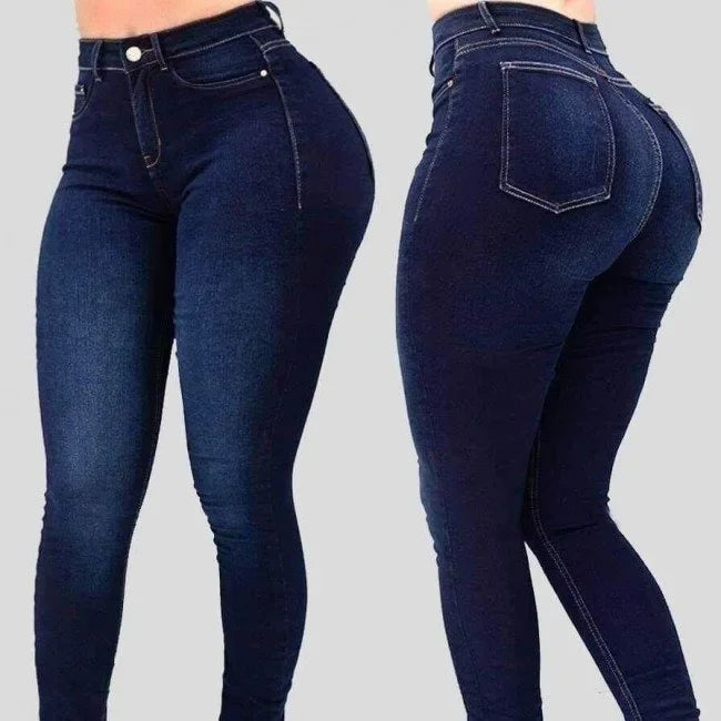 High Waist Stretch Slim Pants