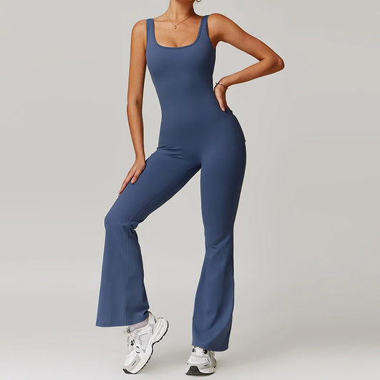 Backless Sports One Piece Jumpsuit