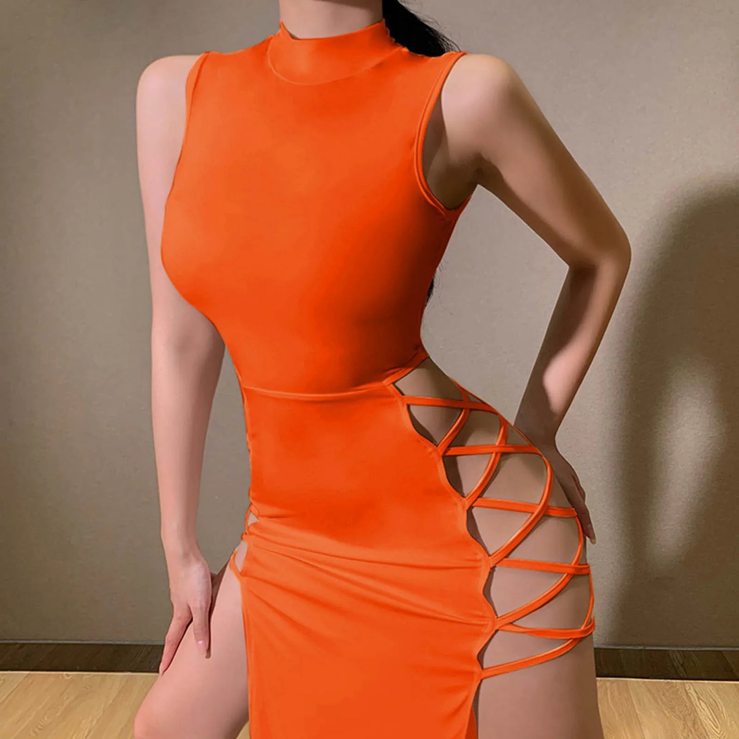 Sexy Sleeveless Side Slit Dress