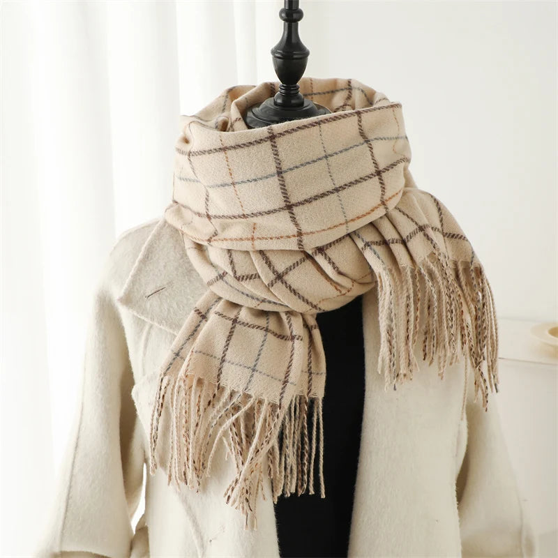 Women's Warm Cashmere Blanket Scarf