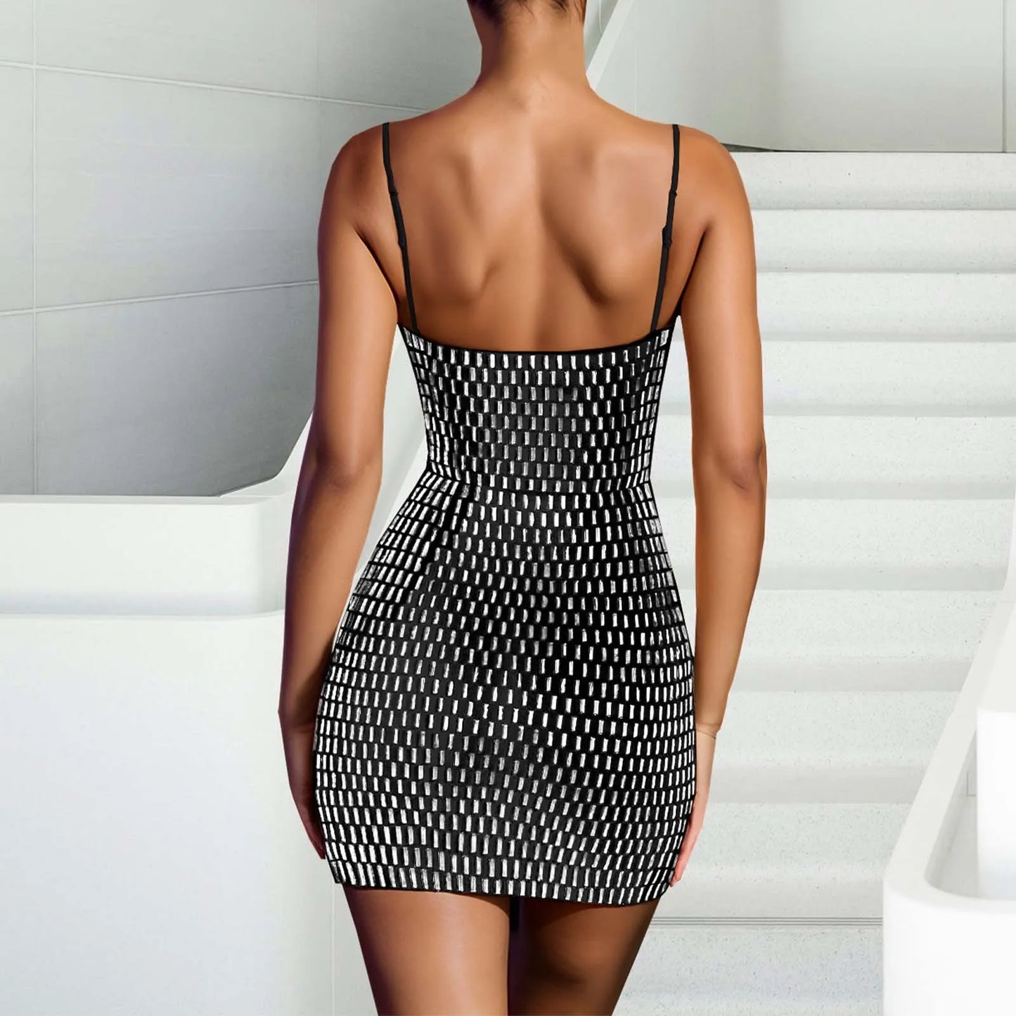 Sexy Slim Fit Rhinestone Dress