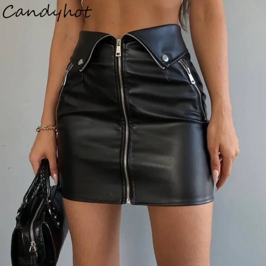 Women's Sexy Leather Skirt