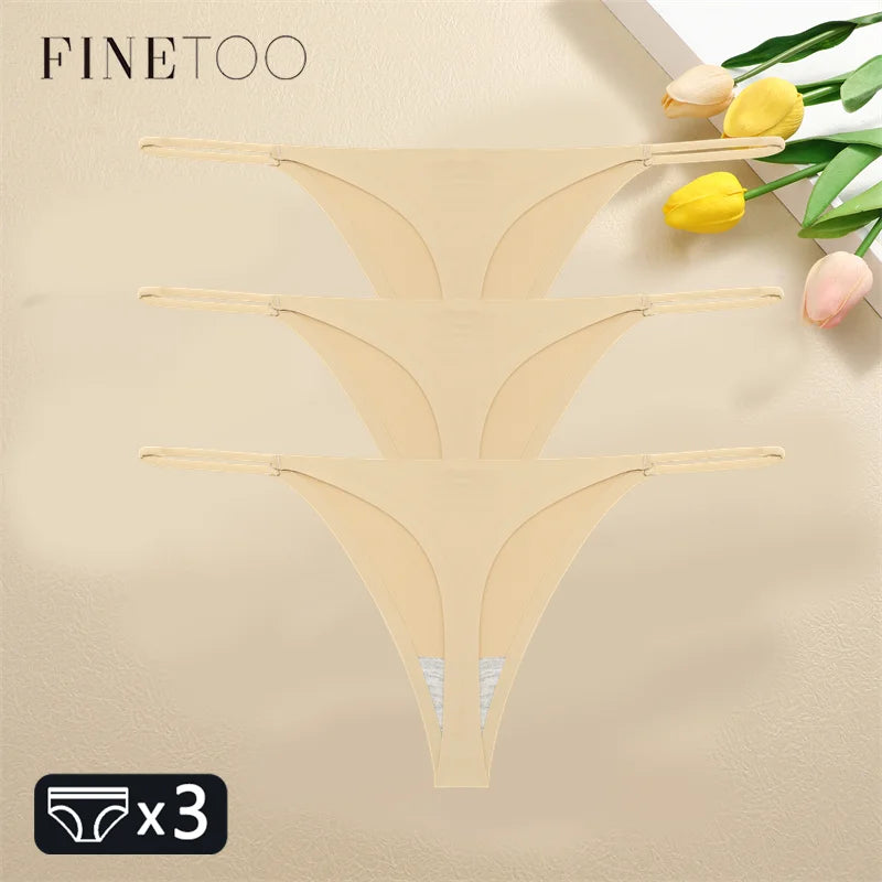 3Pcs Seamless Thongs Pants