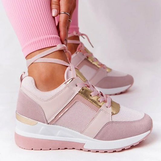 Leather Lace Up Sneakers Shoes