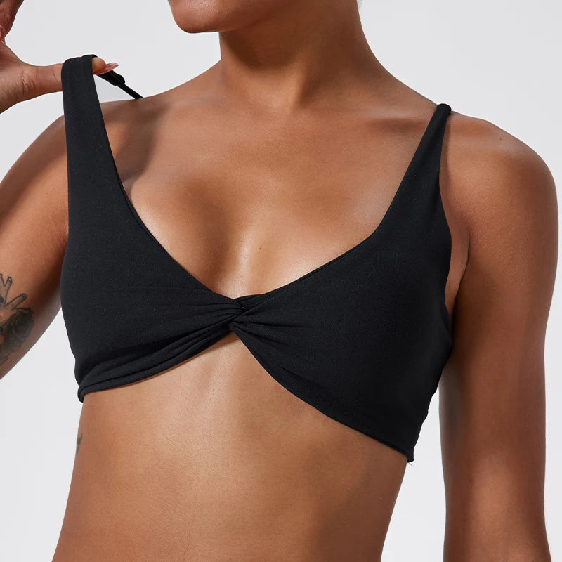 Sports Bra Shockproof Push Crop Top