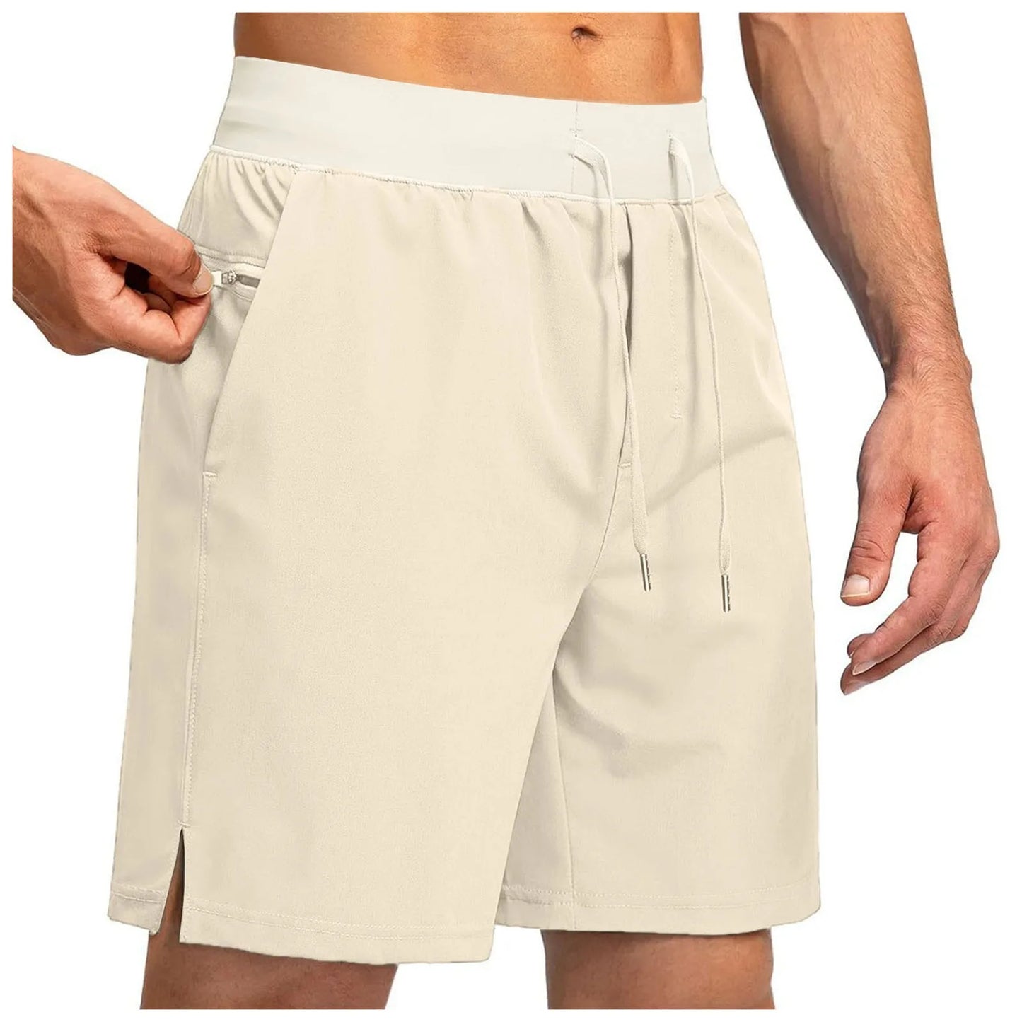 Breathable Sports Men's Soild Shorts