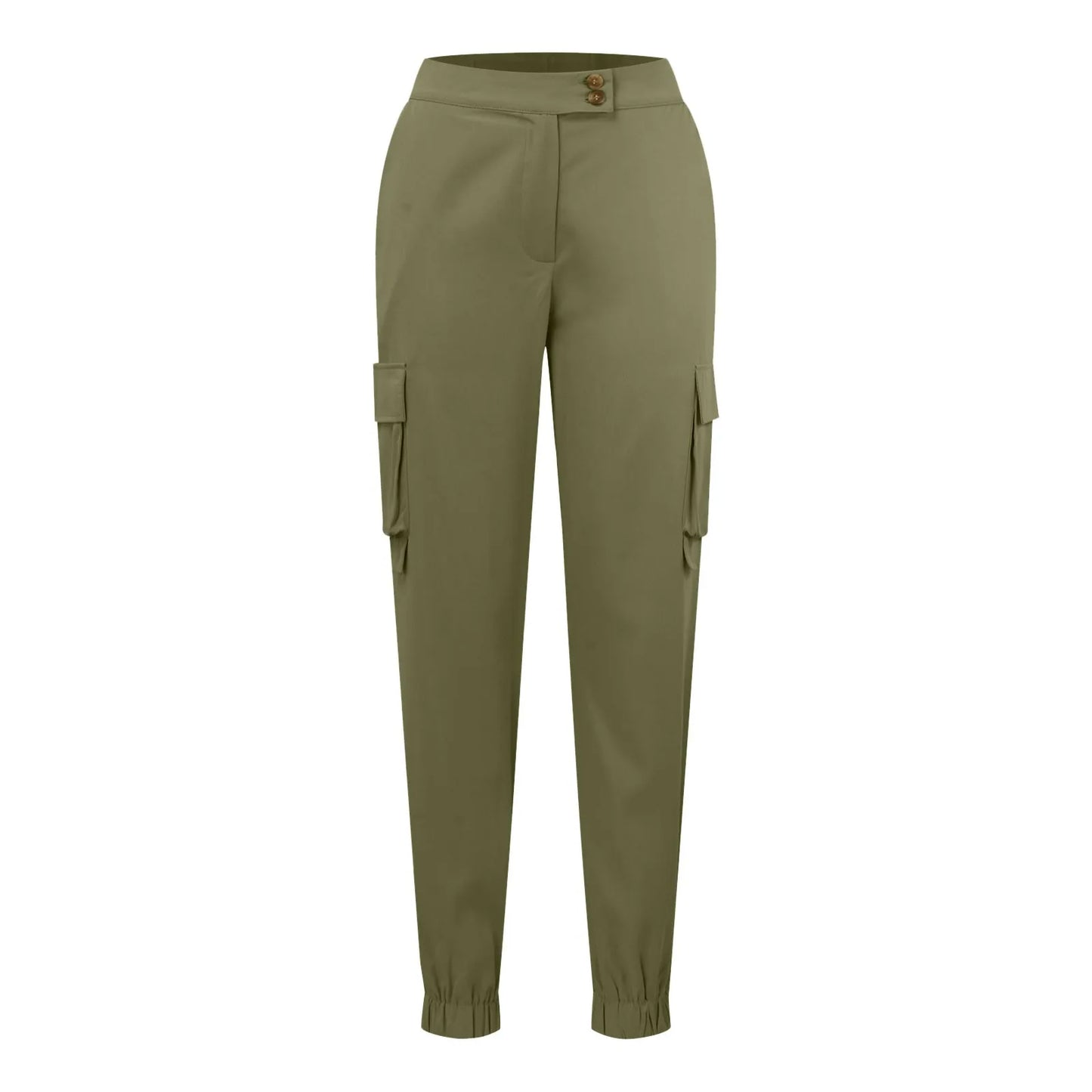 Solid Jogger Cargo Pants