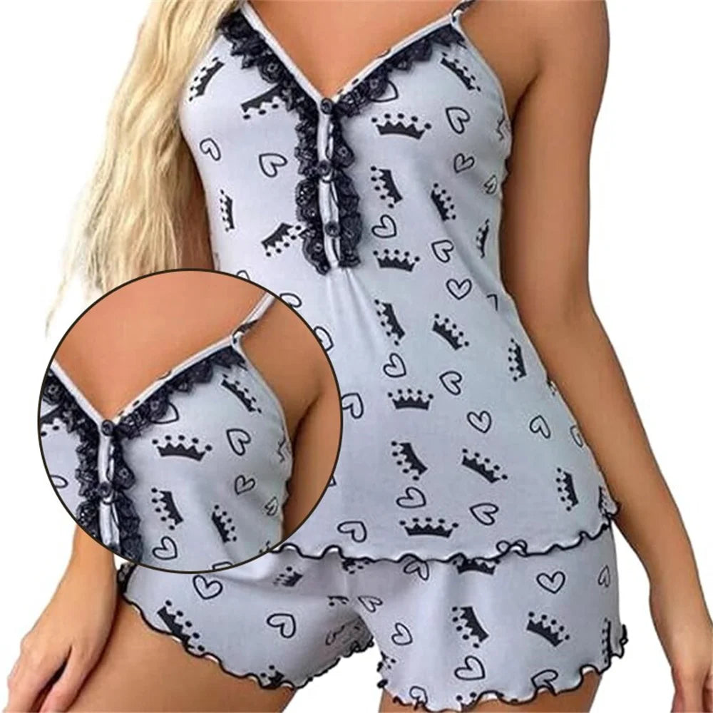 Pajama Set Sexy Summer Shorts