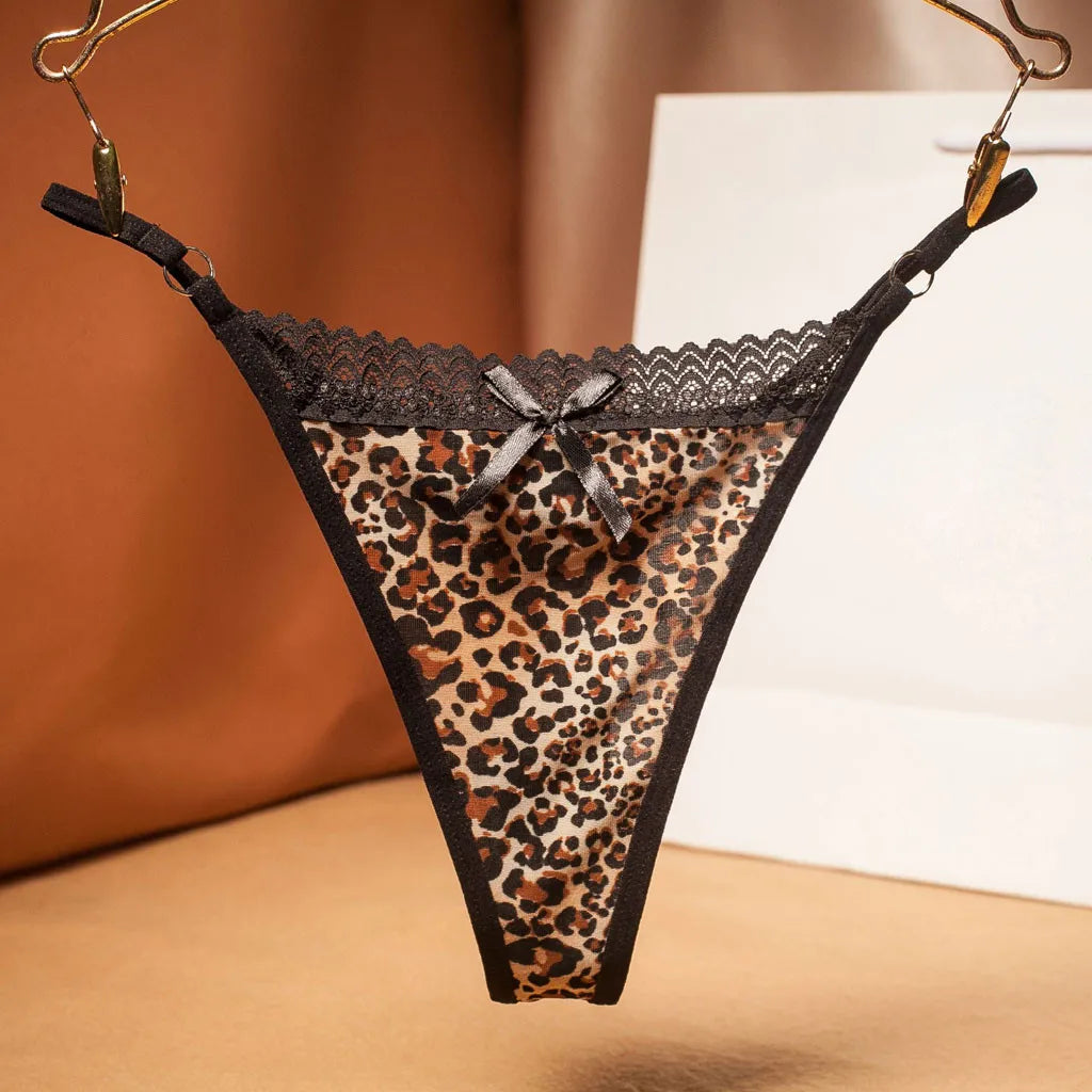 Women's Leopard Print Thong