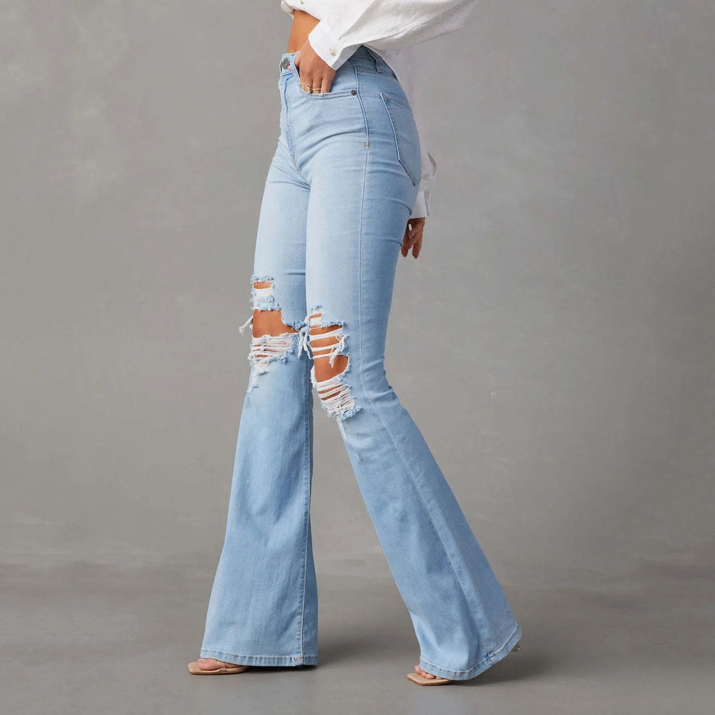 Denim Flare Streetwear Pants