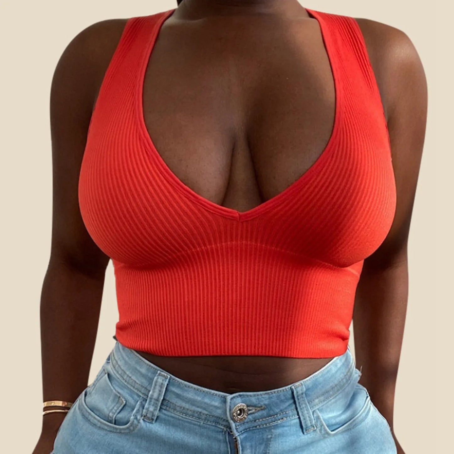 Summer Deep U Crop Top