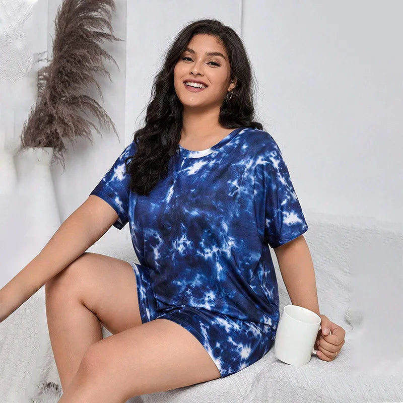 Plus Size Silk Pajamas Set