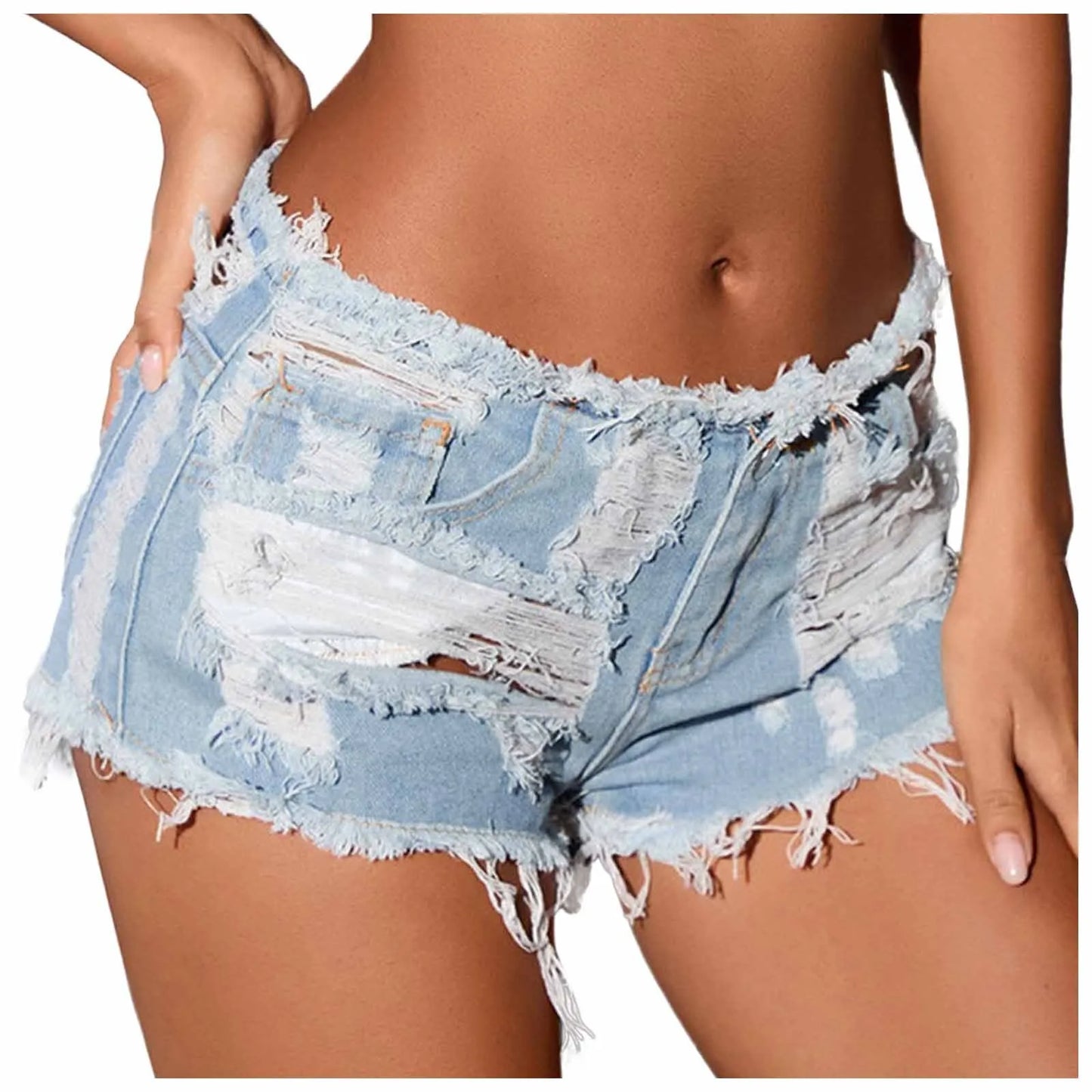 Sexy Ripped Denim Shorts