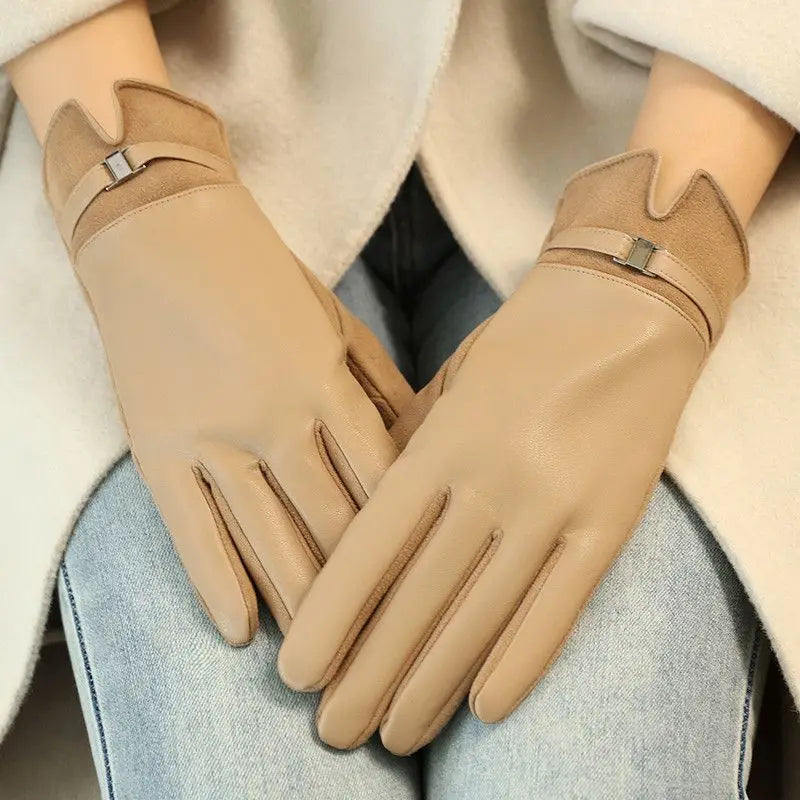 Chain Leather Gloves