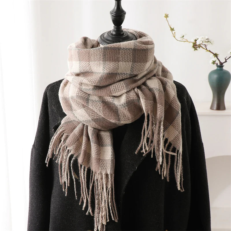 Women's Warm Cashmere Blanket Scarf