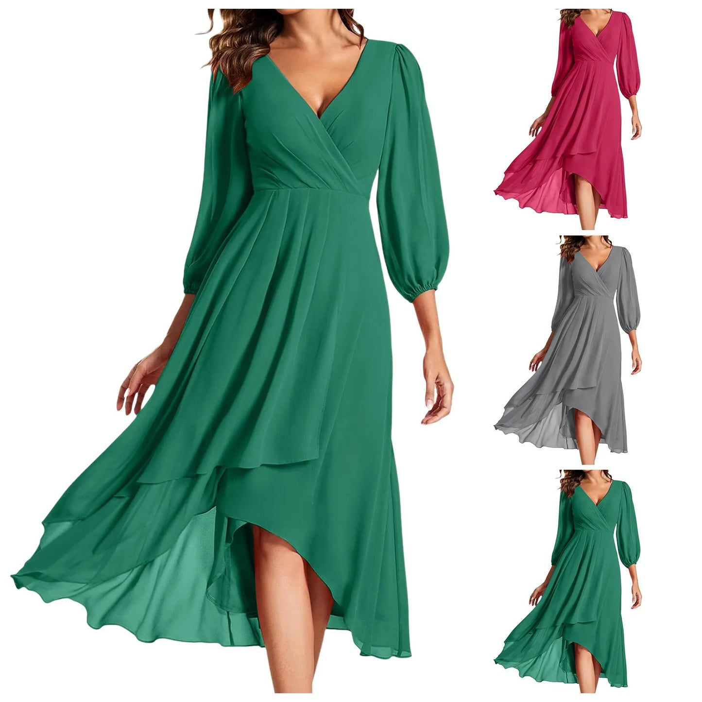 Elegant Evening Dresses Ruffles Dress