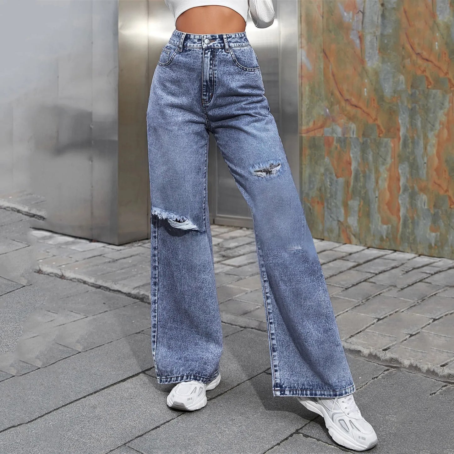 Casual Ripped Jeans Pants