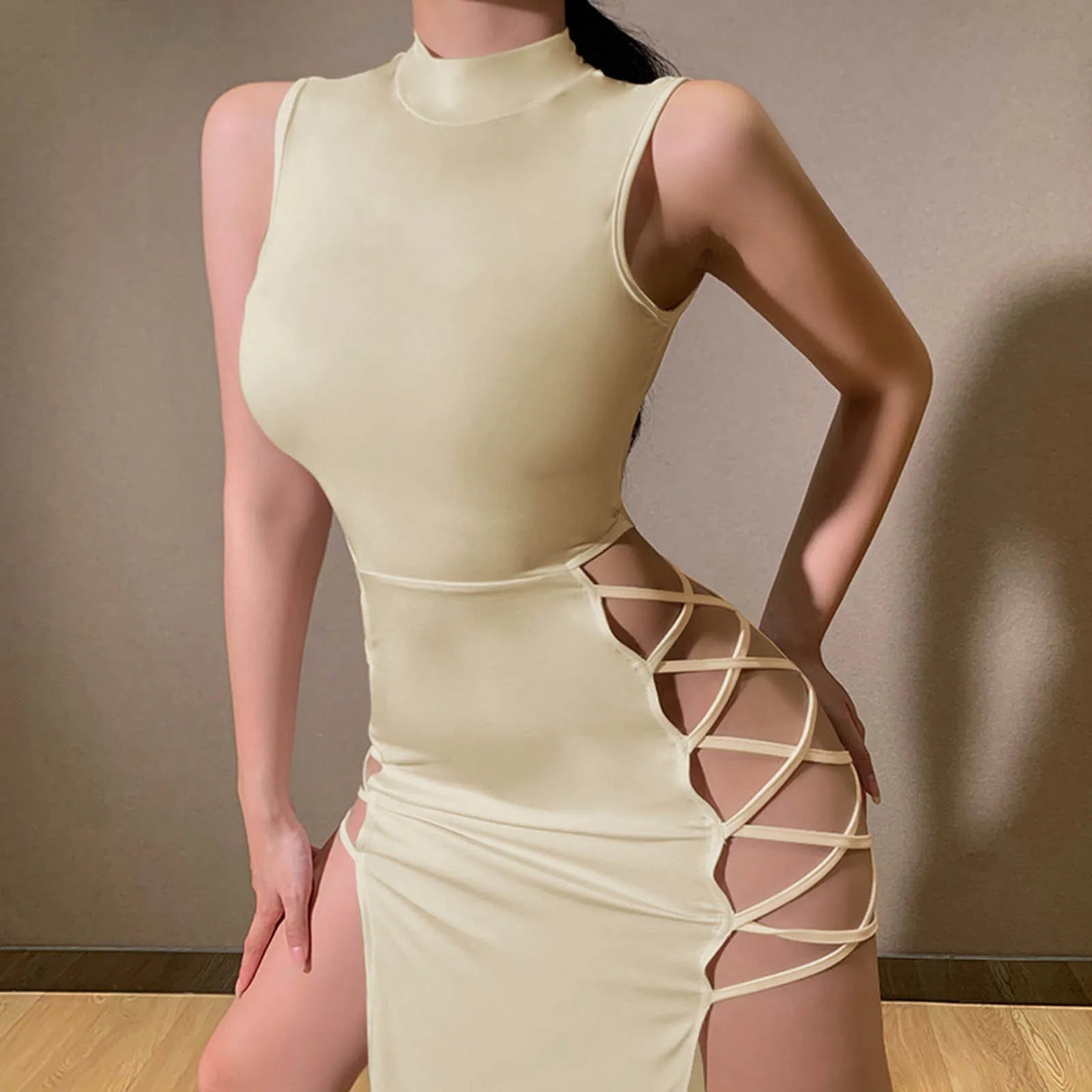 Sexy Sleeveless Side Slit Dress