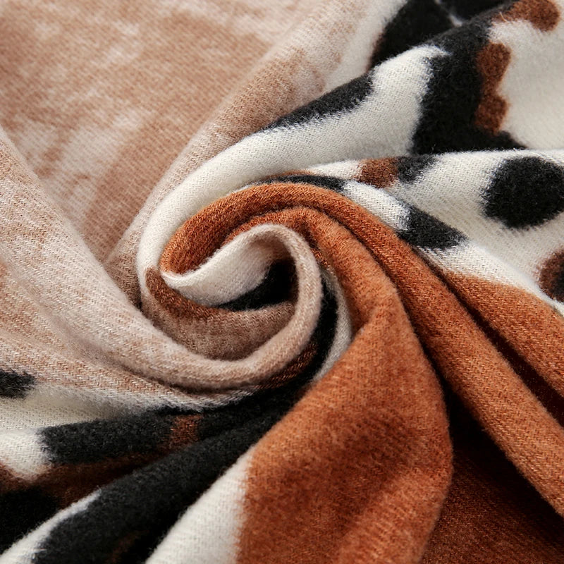 Fashion Leopard Printed Cashmere Scarf