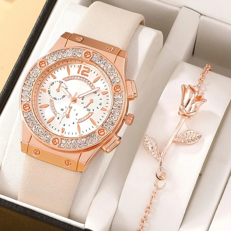 2 Piece Luxury Bracelet Watch