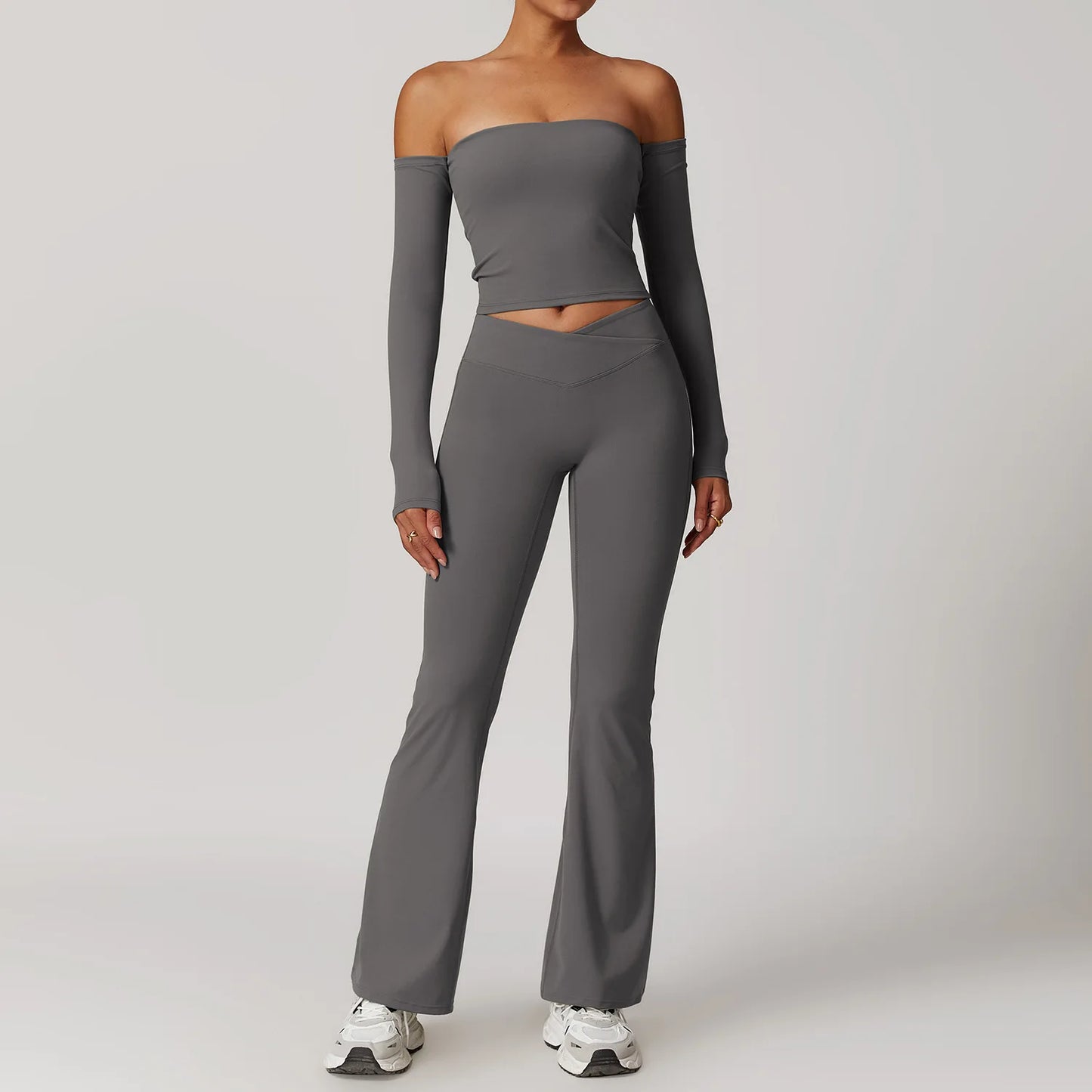 Casual Flared Sports Suit Pants