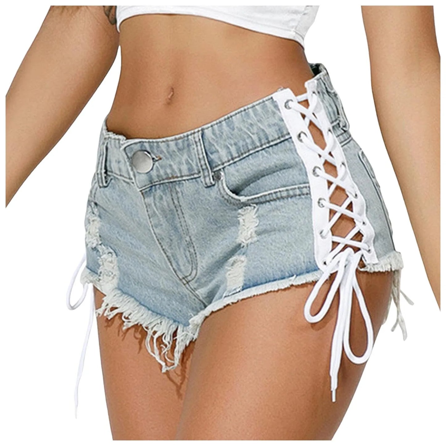 Sexy Ripped Denim Shorts