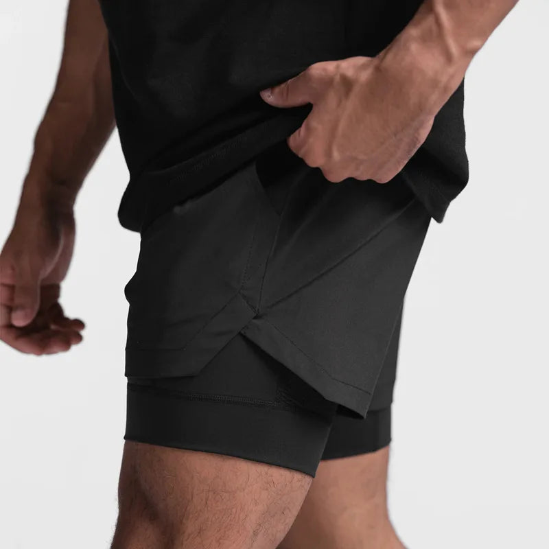 New Breathabledouble Layersport Shorts