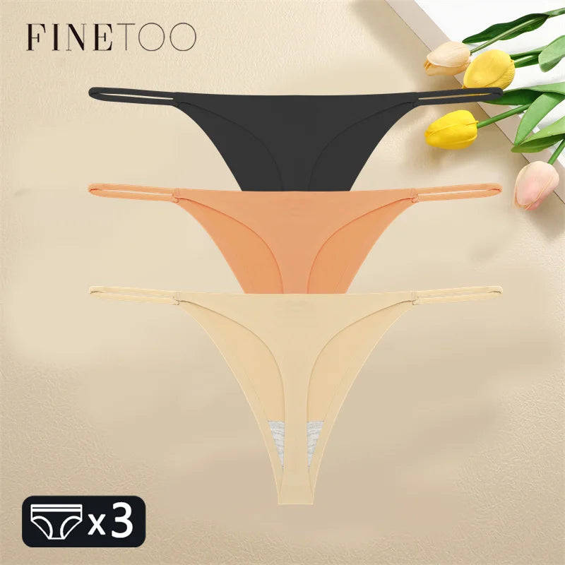 3Pcs Seamless Thongs Pants