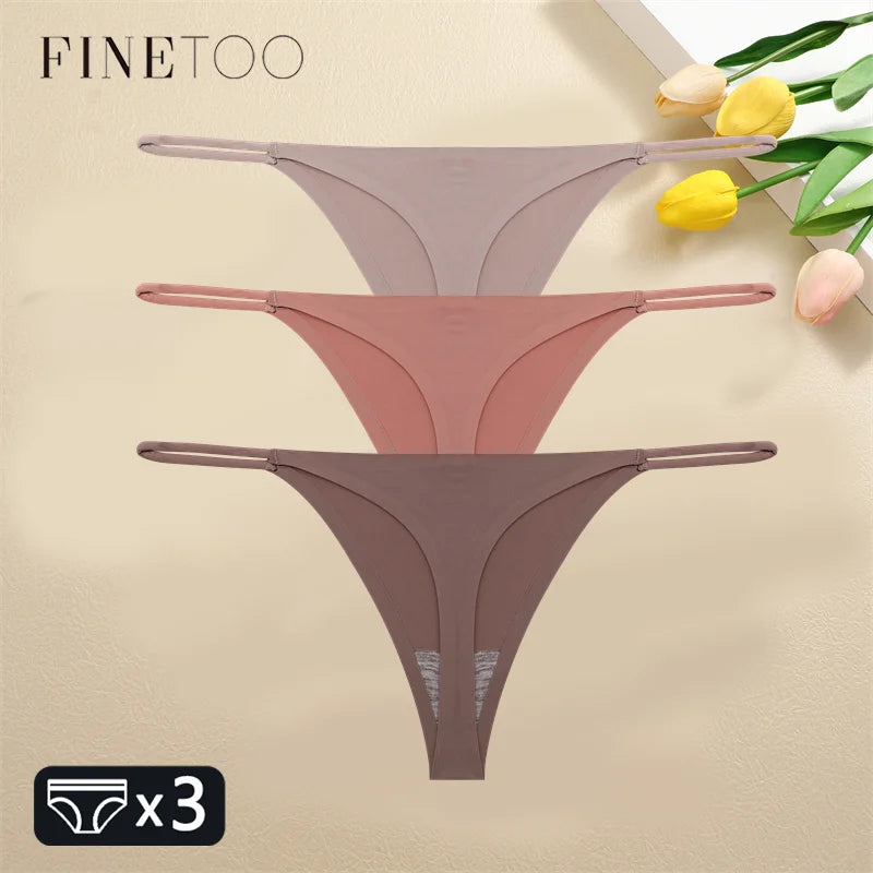 3Pcs Seamless Thongs Pants