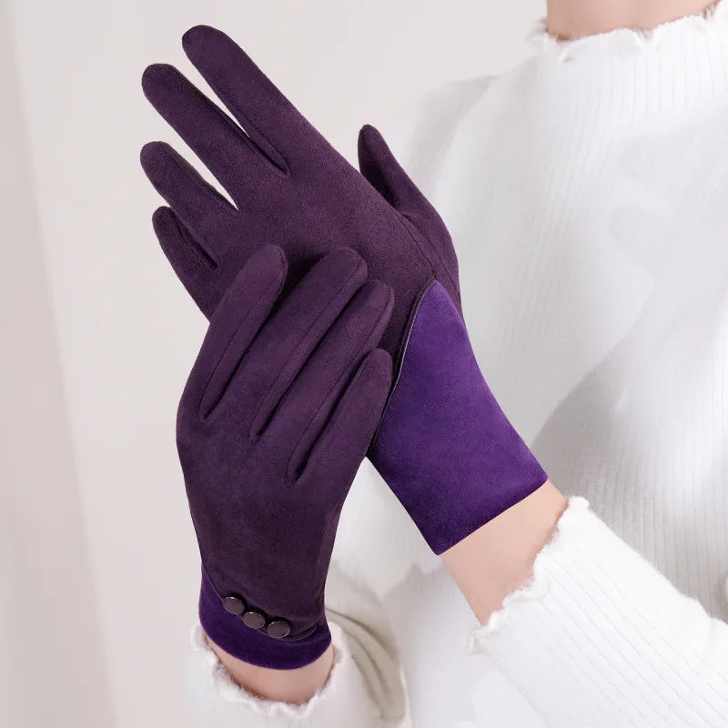 Women's Warm Suede Gloves