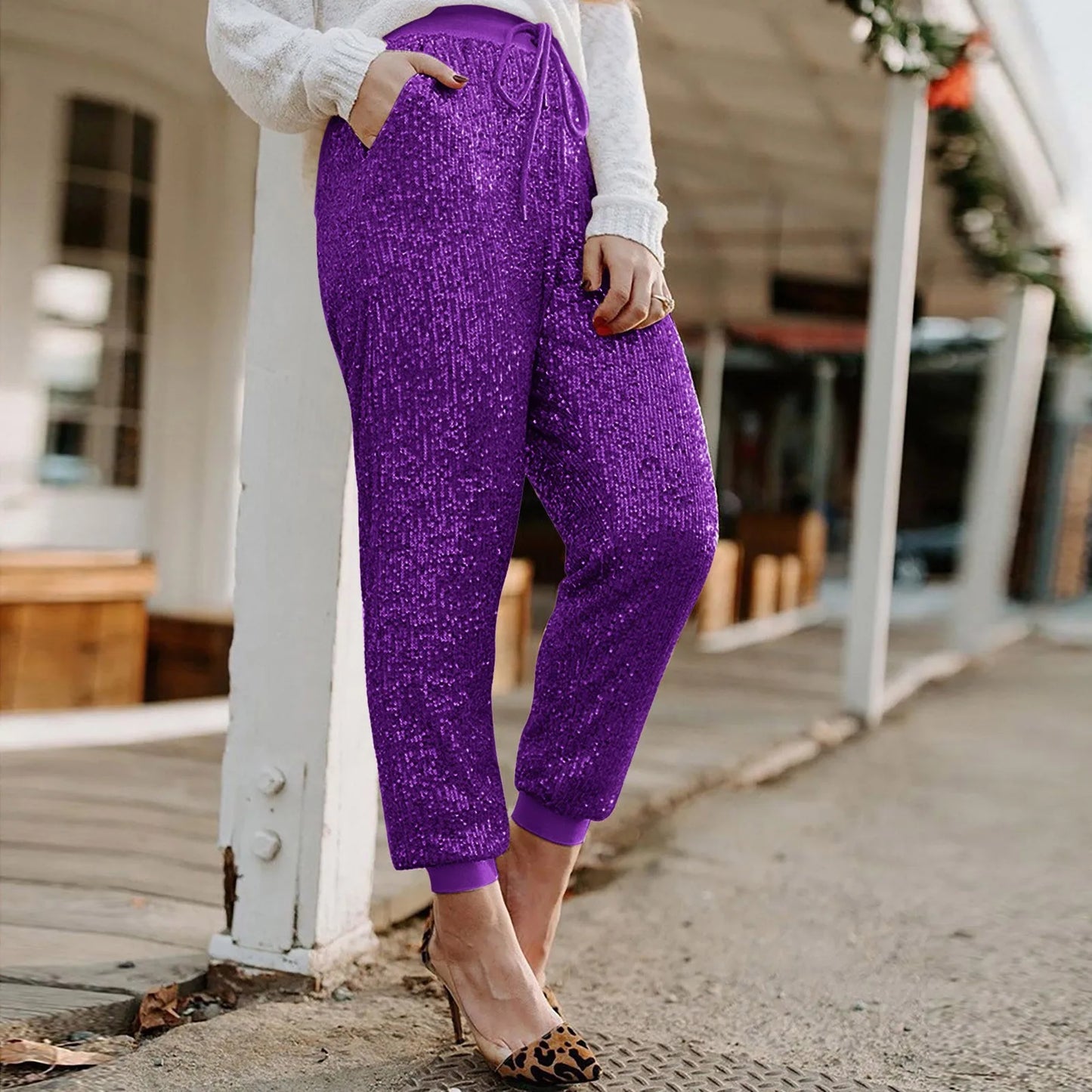 Ssequin Casual Sexy Trousers