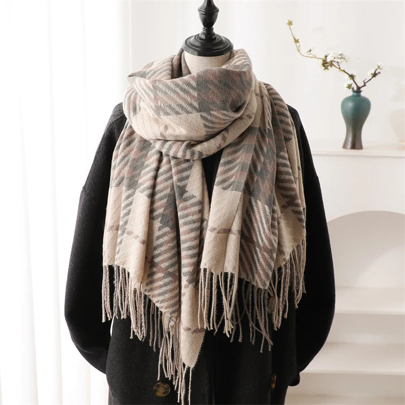 Women's Warm Cashmere Blanket Scarf