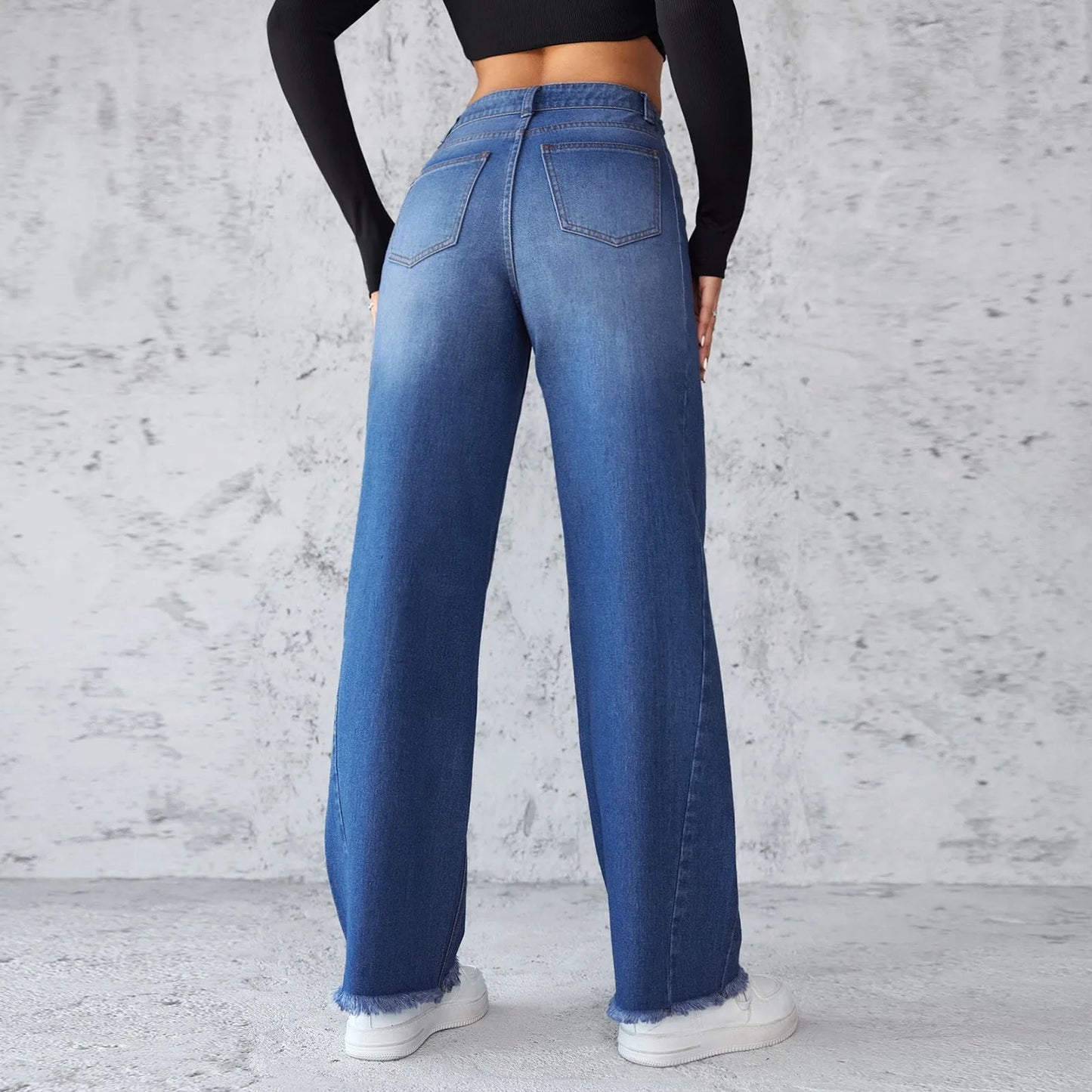 Retro Straight Jeans Pants