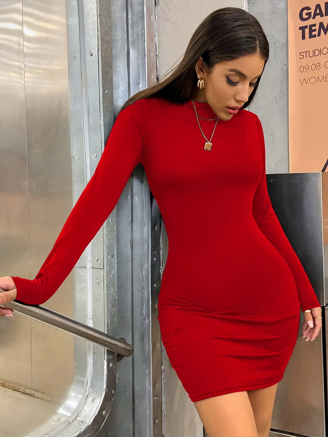 Long Sleeve Slim Bodycon Dress