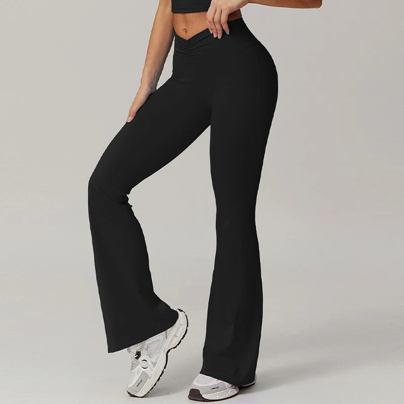 Casual High Waist Flares Pants