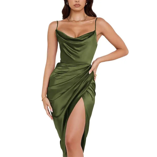 Summer Satin Party Dress