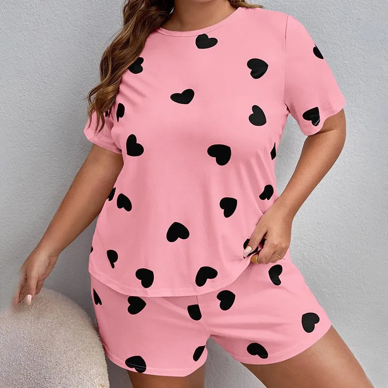 Plus Size Silk Pajamas Set