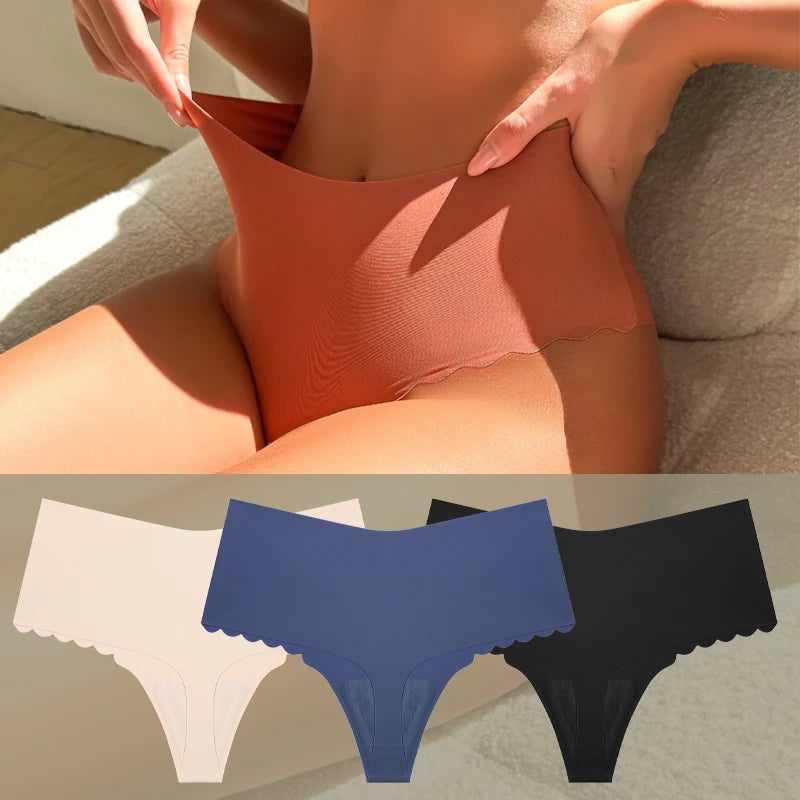 3Pcs Seamless Ruffles Panties