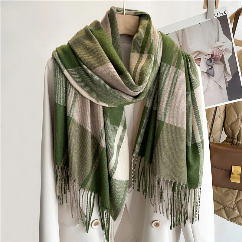 Women's Warm Cashmere Blanket Scarf
