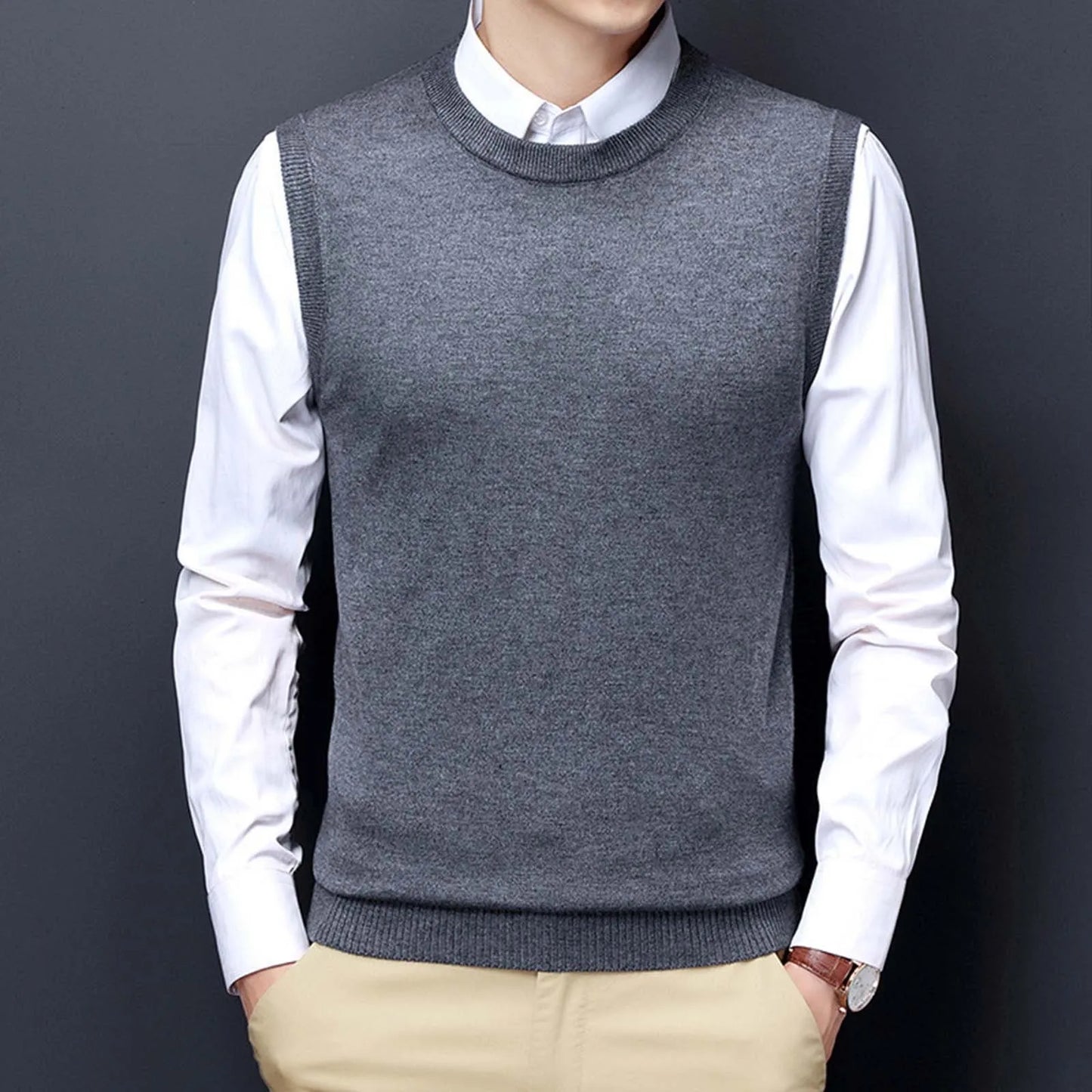 Vest Round Neck Sweater