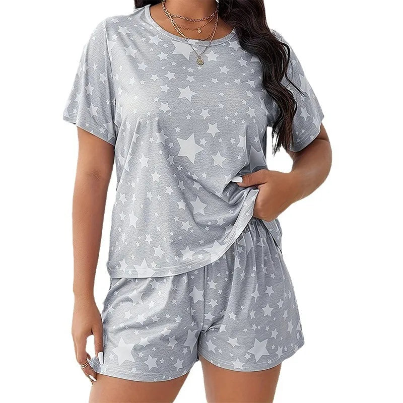 Plus Size Silk Pajamas Set