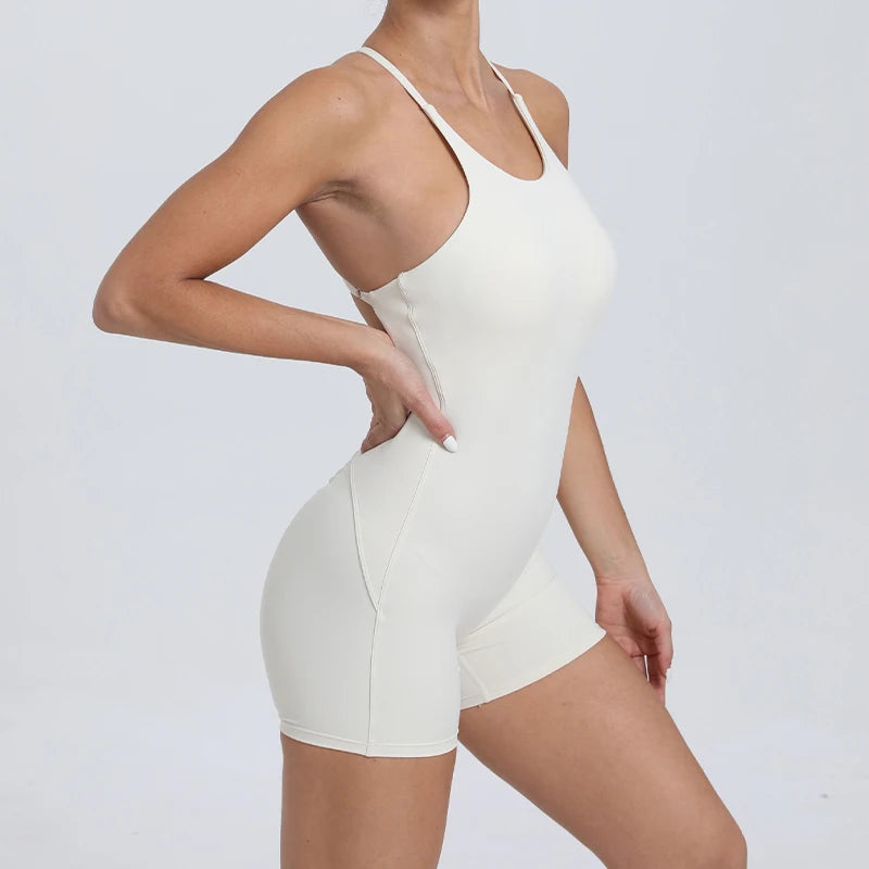 Backless One-Piece Suit Workout Jumpsuit